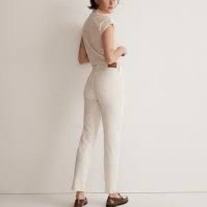 - MADEWELL PERFECT VINTAGE STRAIGHT VINTAGE CANVAS BEIGE JEANS NWOT 28 w